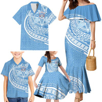 Tonga Apifo'ou Kolisi Personalized Family Matching Mermaid Dress and Hawaiian Shirt Ngatu Tokelaufeletoa Motifs