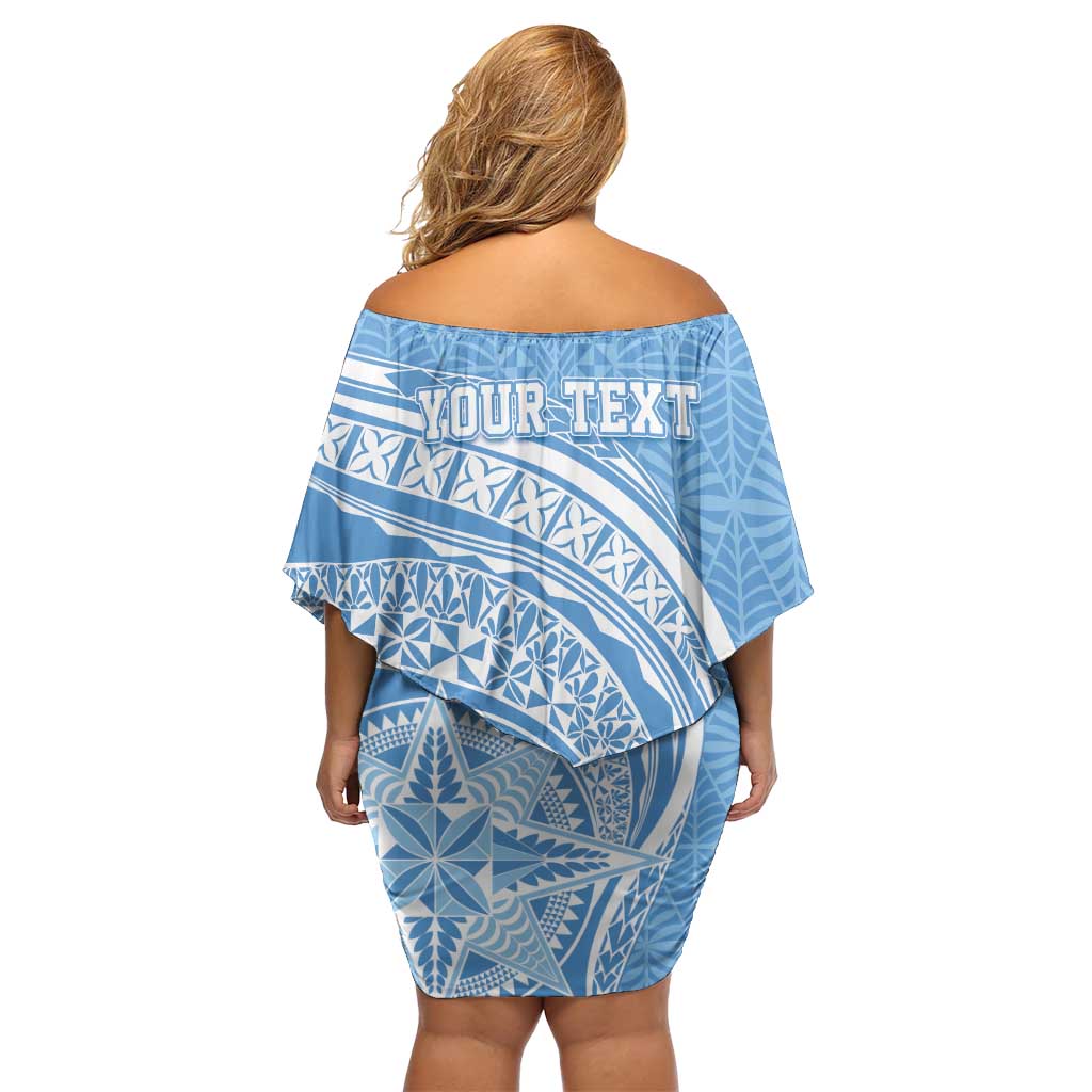 Tonga Apifo'ou Kolisi Personalized Family Matching Off Shoulder Short Dress and Hawaiian Shirt Ngatu Tokelaufeletoa Motifs