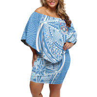 Tonga Apifo'ou Kolisi Personalized Off Shoulder Short Dress Ngatu Tokelaufeletoa Motifs