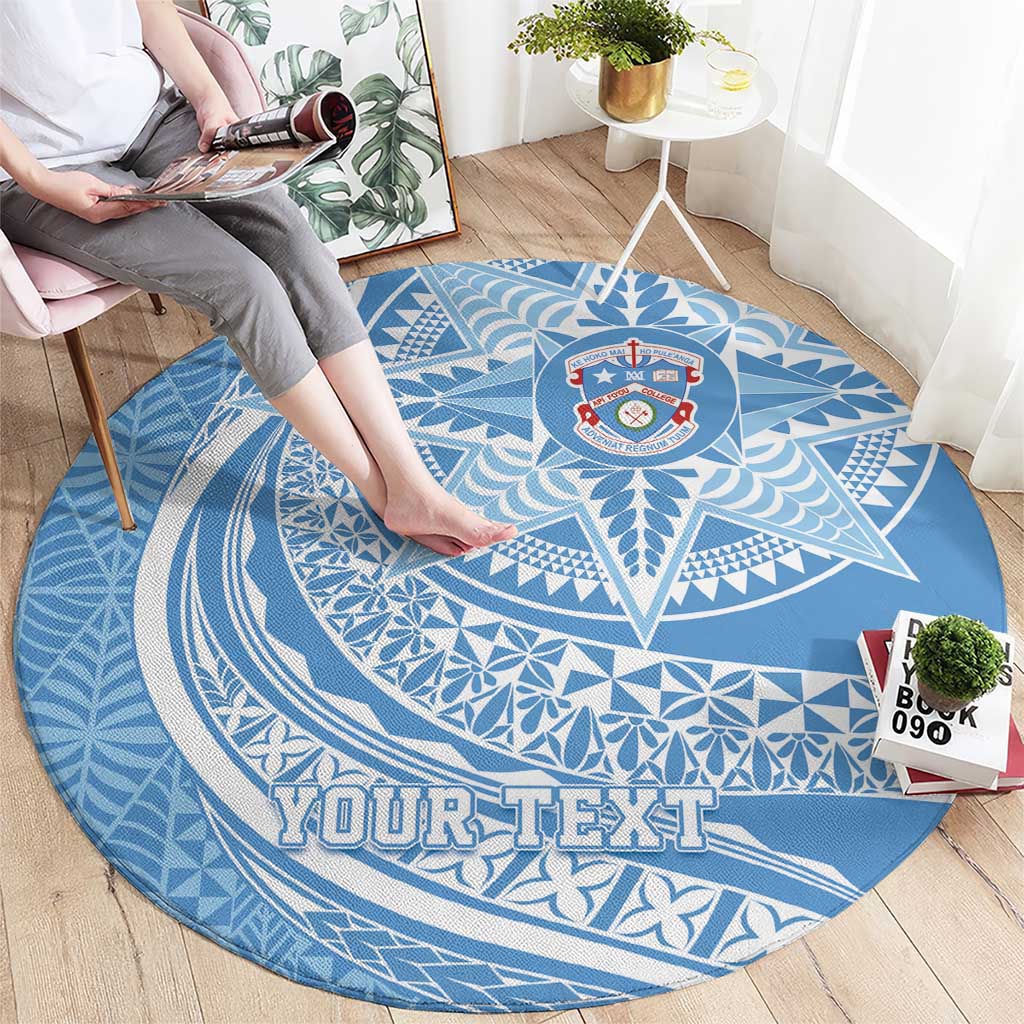Tonga Apifo'ou Kolisi Personalized Round Carpet Ngatu Tokelaufeletoa Motifs
