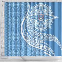 Tonga Apifo'ou Kolisi Personalized Shower Curtain Ngatu Tokelaufeletoa Motifs LT7 - Polynesian Pride