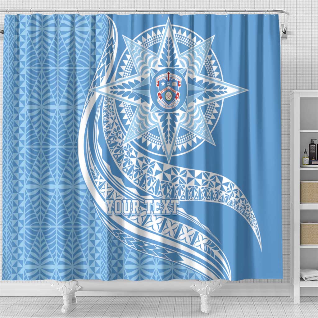 Tonga Apifo'ou Kolisi Personalized Shower Curtain Ngatu Tokelaufeletoa Motifs LT7 - Polynesian Pride