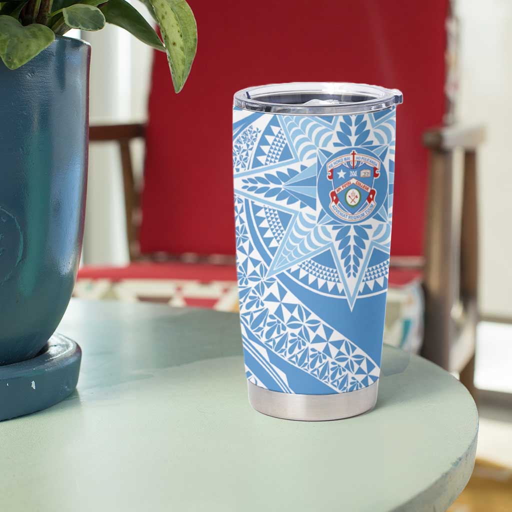 Tonga Apifo'ou Kolisi Personalized Tumbler Cup Ngatu Tokelaufeletoa Motifs