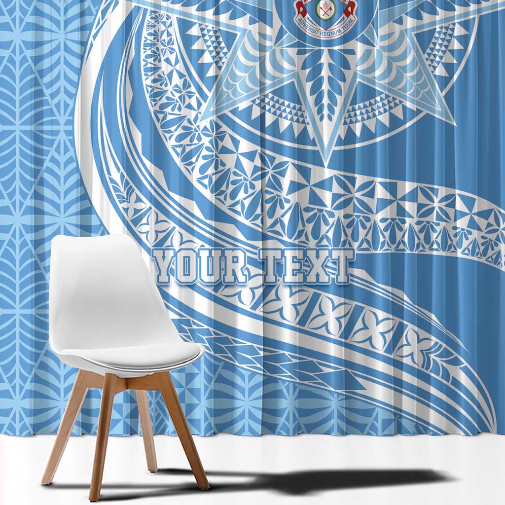 Tonga Apifo'ou Kolisi Personalized Window Curtain Ngatu Tokelaufeletoa Motifs
