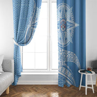 Tonga Apifo'ou Kolisi Personalized Window Curtain Ngatu Tokelaufeletoa Motifs