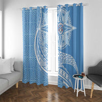 Tonga Apifo'ou Kolisi Personalized Window Curtain Ngatu Tokelaufeletoa Motifs