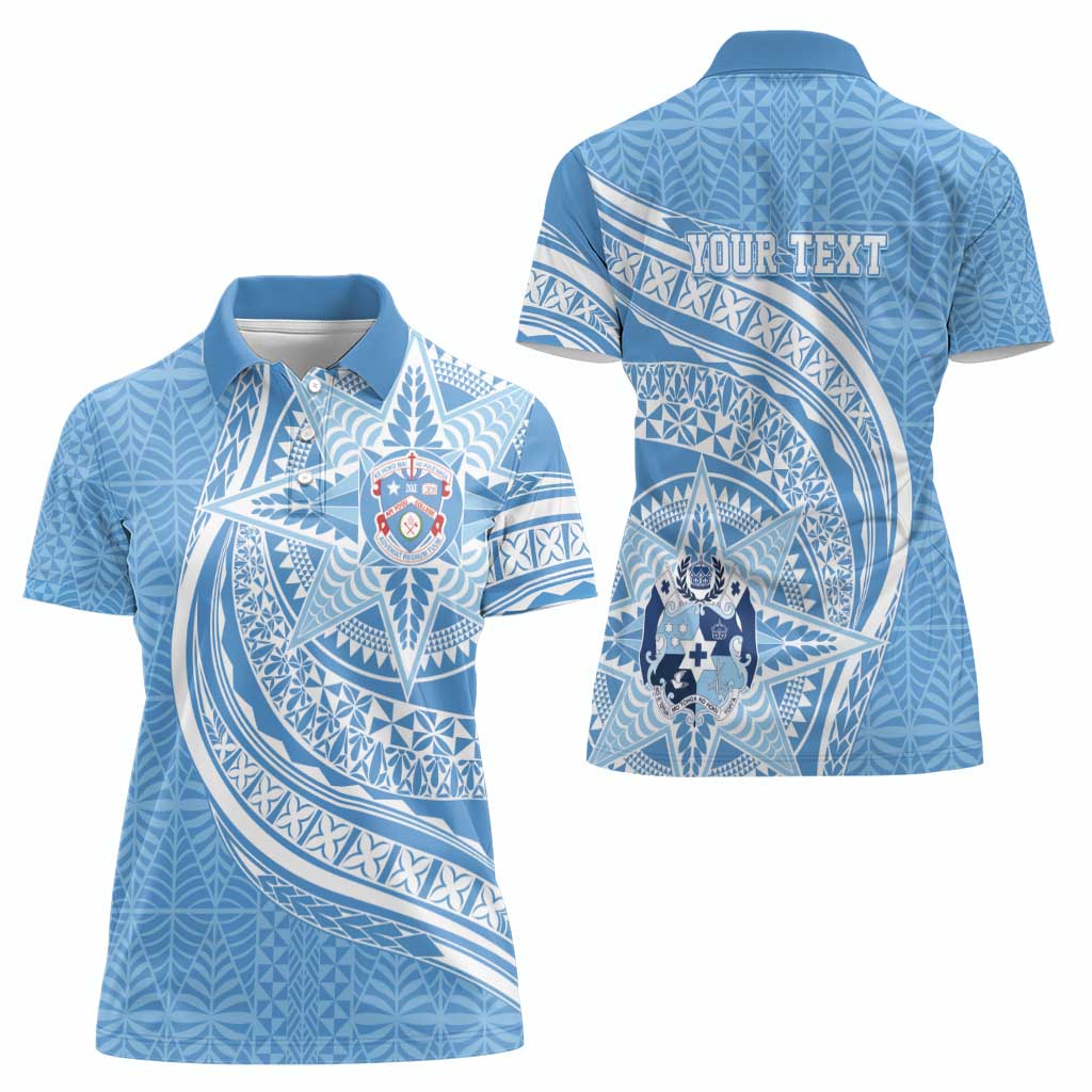 Tonga Apifo'ou Kolisi Personalized Women Polo Shirt Ngatu Tokelaufeletoa Motifs