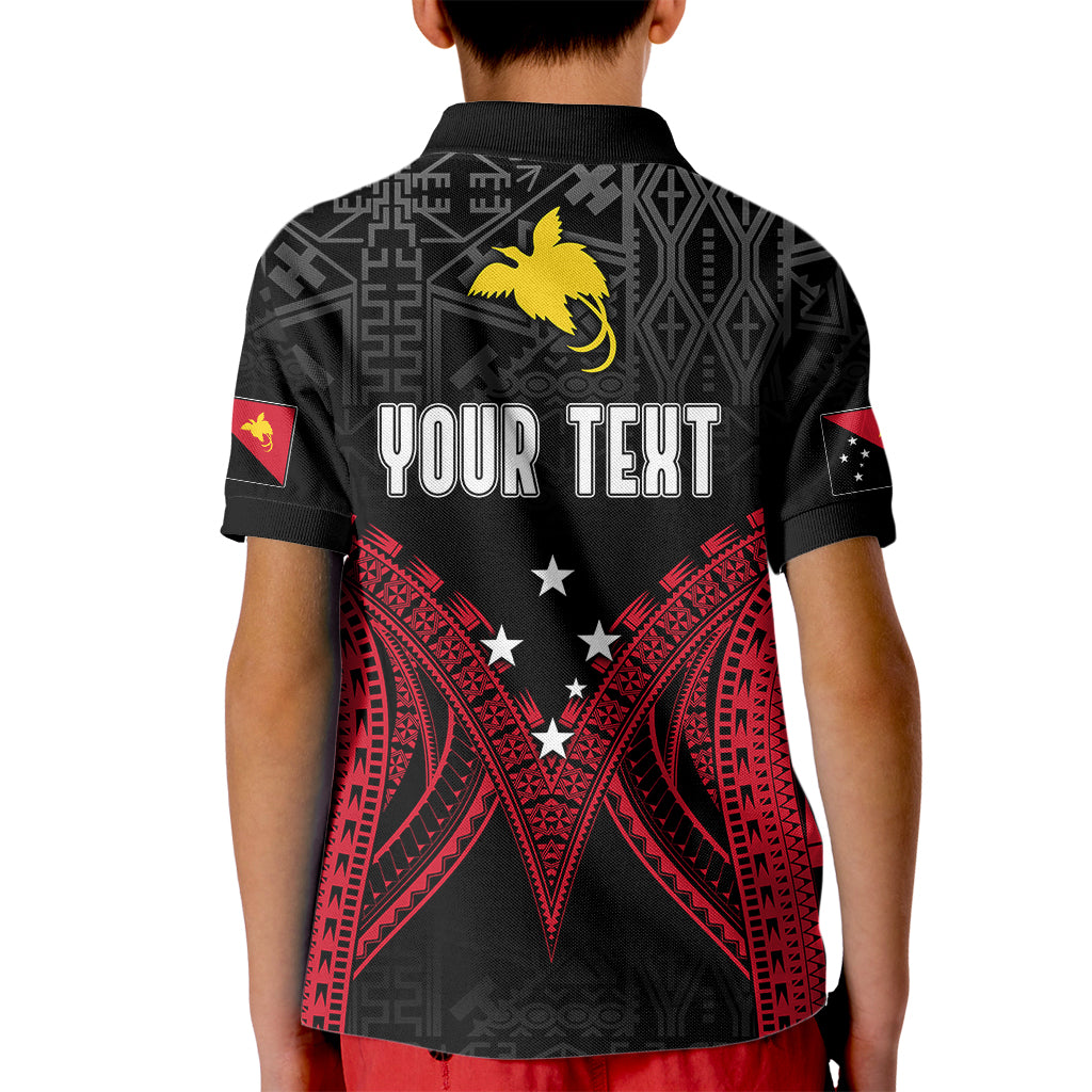 Personalised PNG Kid Polo Shirt Papua Motuan Mirror Style LT7 - Polynesian Pride