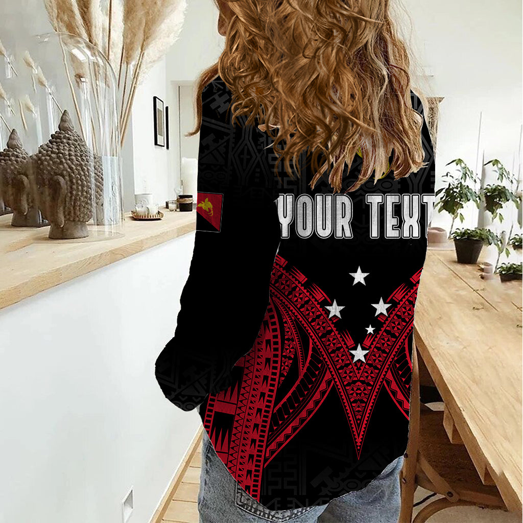 Personalised PNG Women Casual Shirt Papua Motuan Mirror Style LT7 - Polynesian Pride