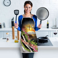 Hawaii Mokihana Mix Pikake Leis Mahalo 'Olelo Apron Black