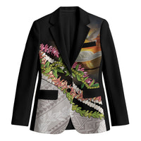 Hawaii Mokihana Mix Pikake Leis Mahalo 'Olelo Blazer Black