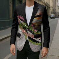 Hawaii Mokihana Mix Pikake Leis Mahalo 'Olelo Blazer Black