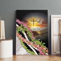 Hawaii Mokihana Mix Pikake Leis Mahalo 'Olelo Canvas Wall Art Black
