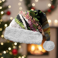 Hawaii Mokihana Mix Pikake Leis Mahalo 'Olelo Christmas Santa Hat Black