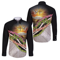 Hawaii Mokihana Mix Pikake Leis Mahalo 'Olelo Family Matching Puletasi and Hawaiian Shirt Black