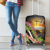 Hawaii Mokihana Mix Pikake Leis Mahalo 'Olelo Luggage Cover Black