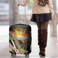 Hawaii Mokihana Mix Pikake Leis Mahalo 'Olelo Luggage Cover Black