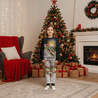 Hawaii Mokihana Mix Pikake Leis Mahalo 'Olelo Christmas Pajama Set Black