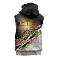 Hawaii Mokihana Mix Pikake Leis Mahalo 'Olelo Sleeveless Zip Hoodie Black
