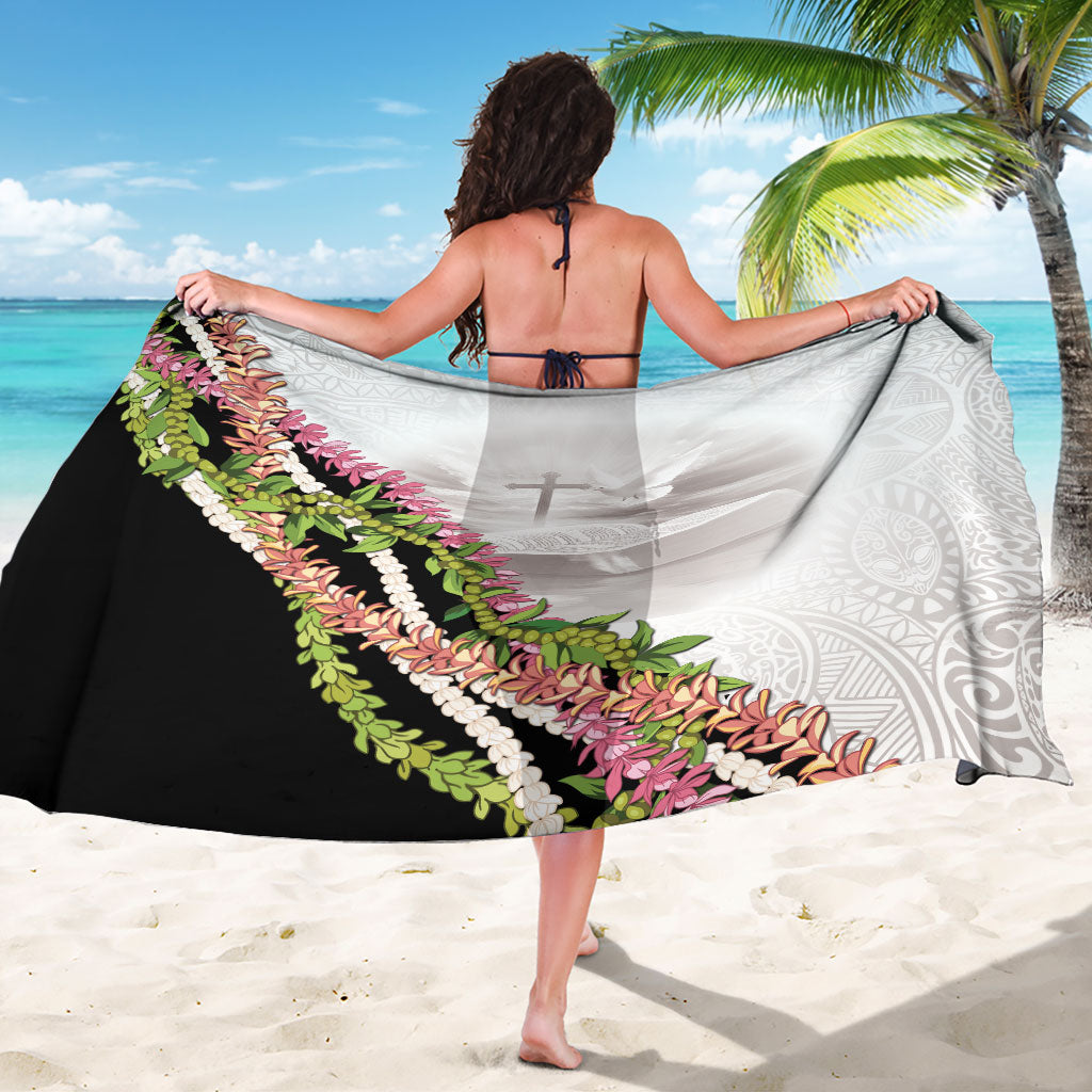 Hawaii Mokihana Mix Pikake Leis Mahalo 'Olelo Sarong White Tapa