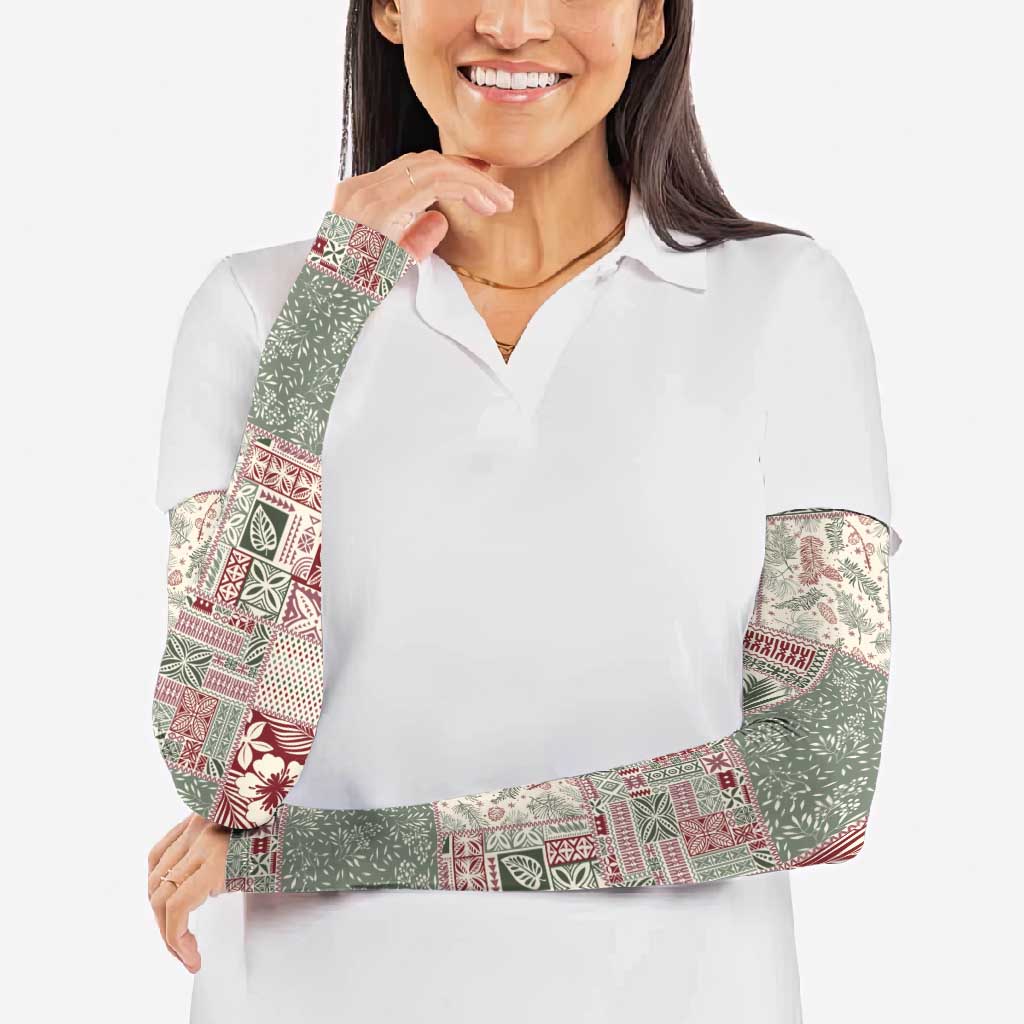 Aloha Hawaii Pastel Christmas Patchwork Arm Sleeves Classic Style - Polynesian Pride
