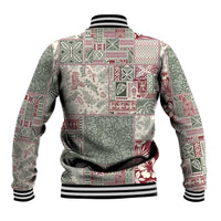 Aloha Hawaii Pastel Christmas Patchwork Baseball Jacket Classic Style - Polynesian Pride