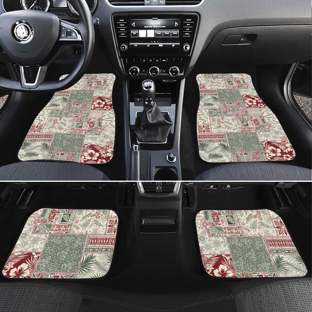 Aloha Hawaii Pastel Christmas Patchwork Car Mats Classic Style - Polynesian Pride