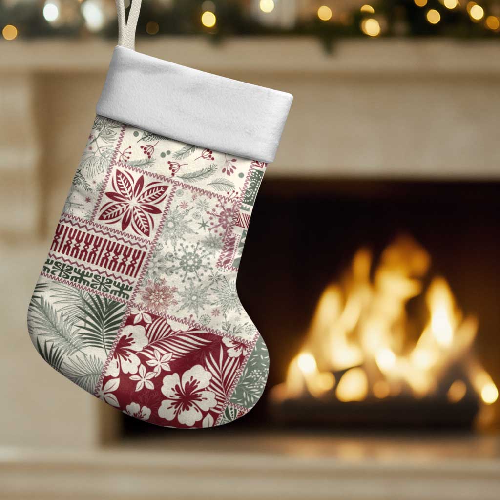 Aloha Hawaii Pastel Christmas Patchwork Christmas Stocking Classic Style - Polynesian Pride