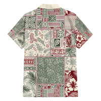 Aloha Hawaii Pastel Christmas Patchwork Family Matching Short Sleeve Bodycon Dress and Hawaiian Shirt Classic Style - Polynesian Pride