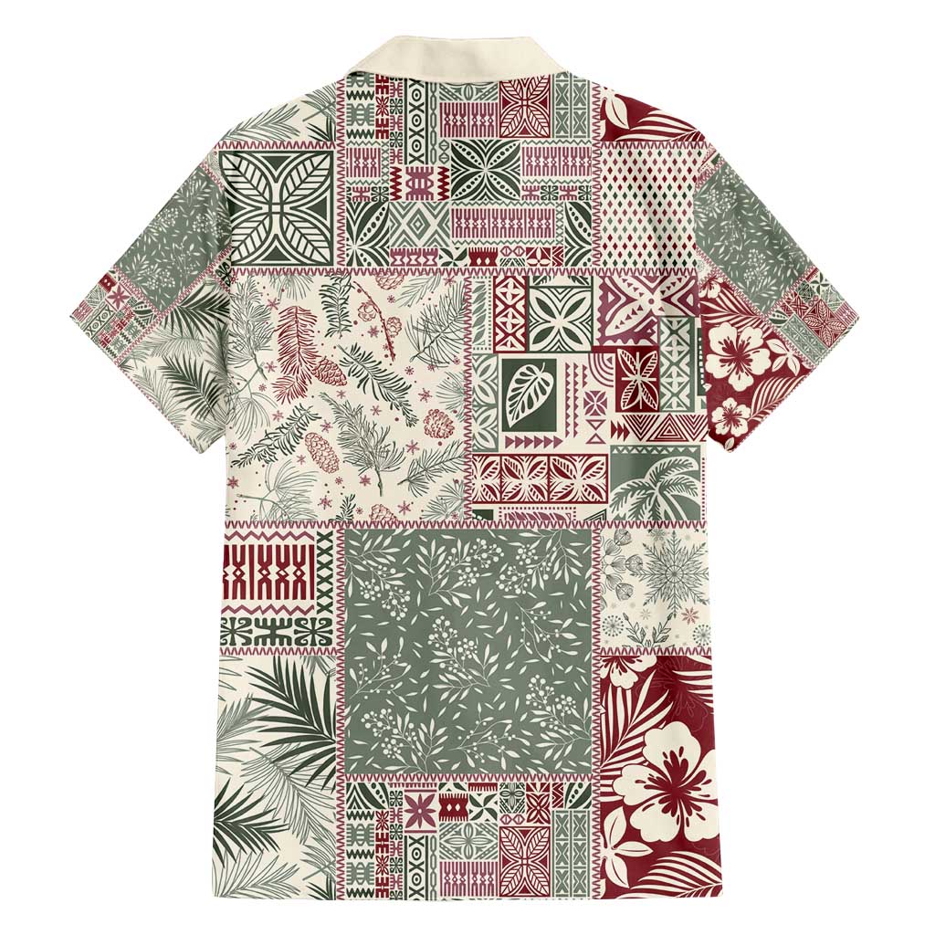 Aloha Hawaii Pastel Christmas Patchwork Family Matching Summer Maxi Dress and Hawaiian Shirt Classic Style - Polynesian Pride