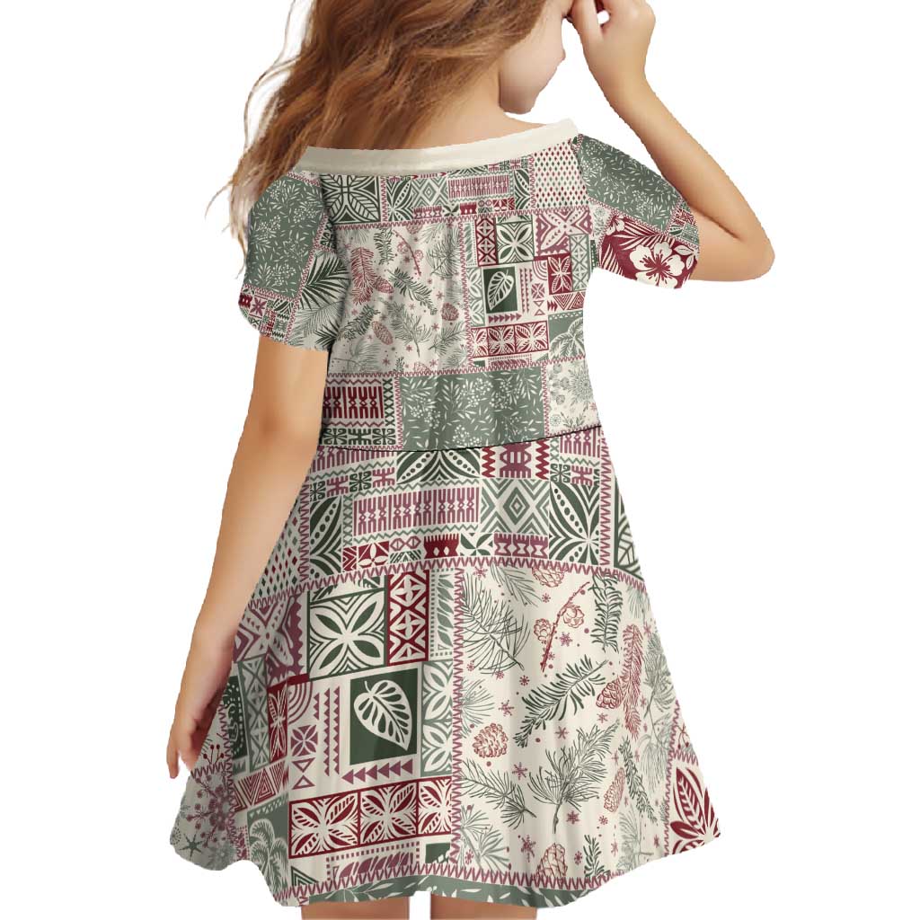 Aloha Hawaii Pastel Christmas Patchwork Family Matching Tank Maxi Dress and Hawaiian Shirt Classic Style - Polynesian Pride