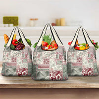 Aloha Hawaii Pastel Christmas Patchwork Grocery Bag Classic Style - Polynesian Pride
