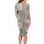 Aloha Hawaii Pastel Christmas Patchwork Long Sleeve Bodycon Dress Classic Style - Polynesian Pride