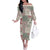 Aloha Hawaii Pastel Christmas Patchwork Off The Shoulder Long Sleeve Dress Classic Style - Polynesian Pride