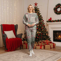 Aloha Hawaii Pastel Christmas Patchwork Christmas Pajama Set Classic Style - Polynesian Pride