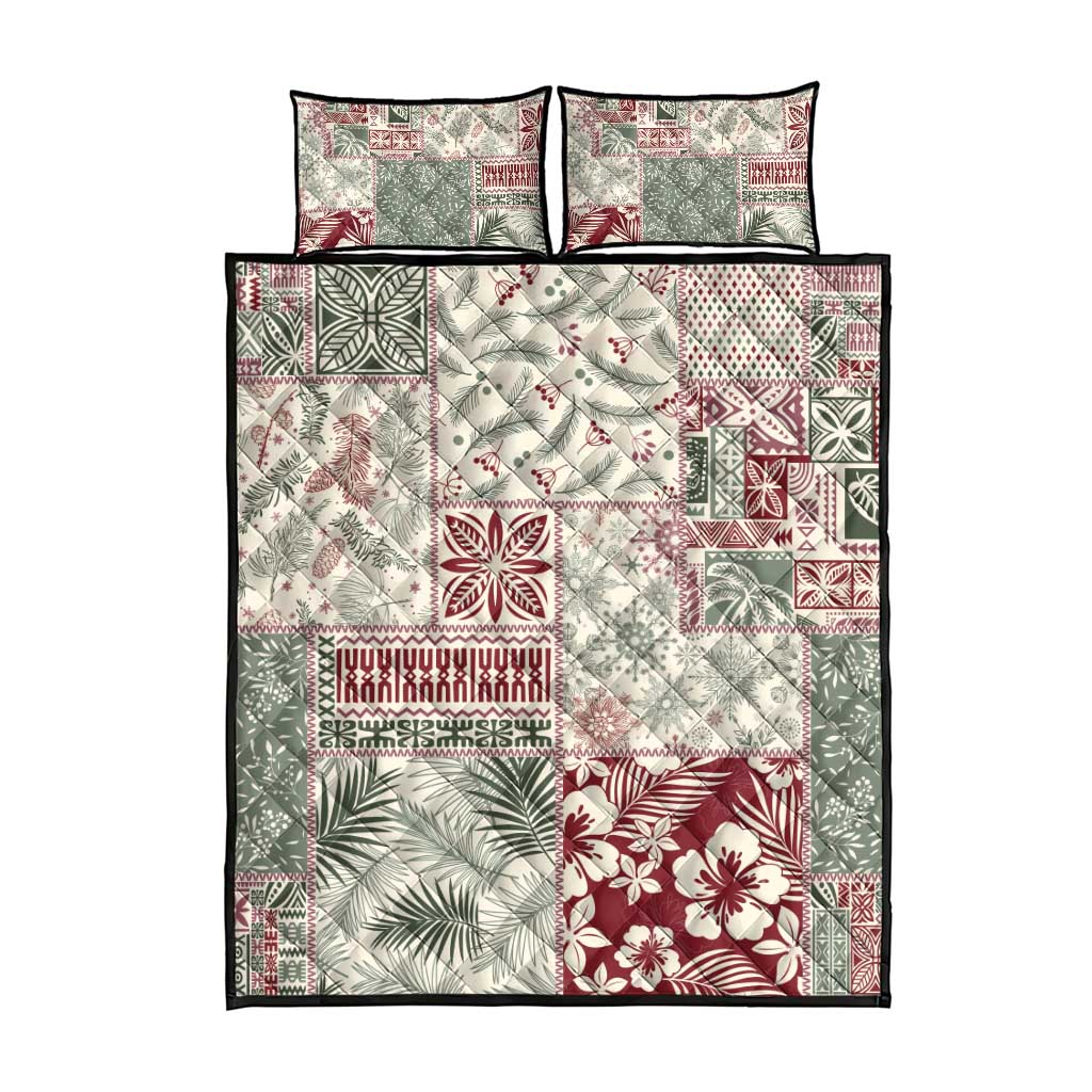 Aloha Hawaii Pastel Christmas Patchwork Quilt Bed Set Classic Style - Polynesian Pride