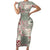 Aloha Hawaii Pastel Christmas Patchwork Short Sleeve Bodycon Dress Classic Style - Polynesian Pride