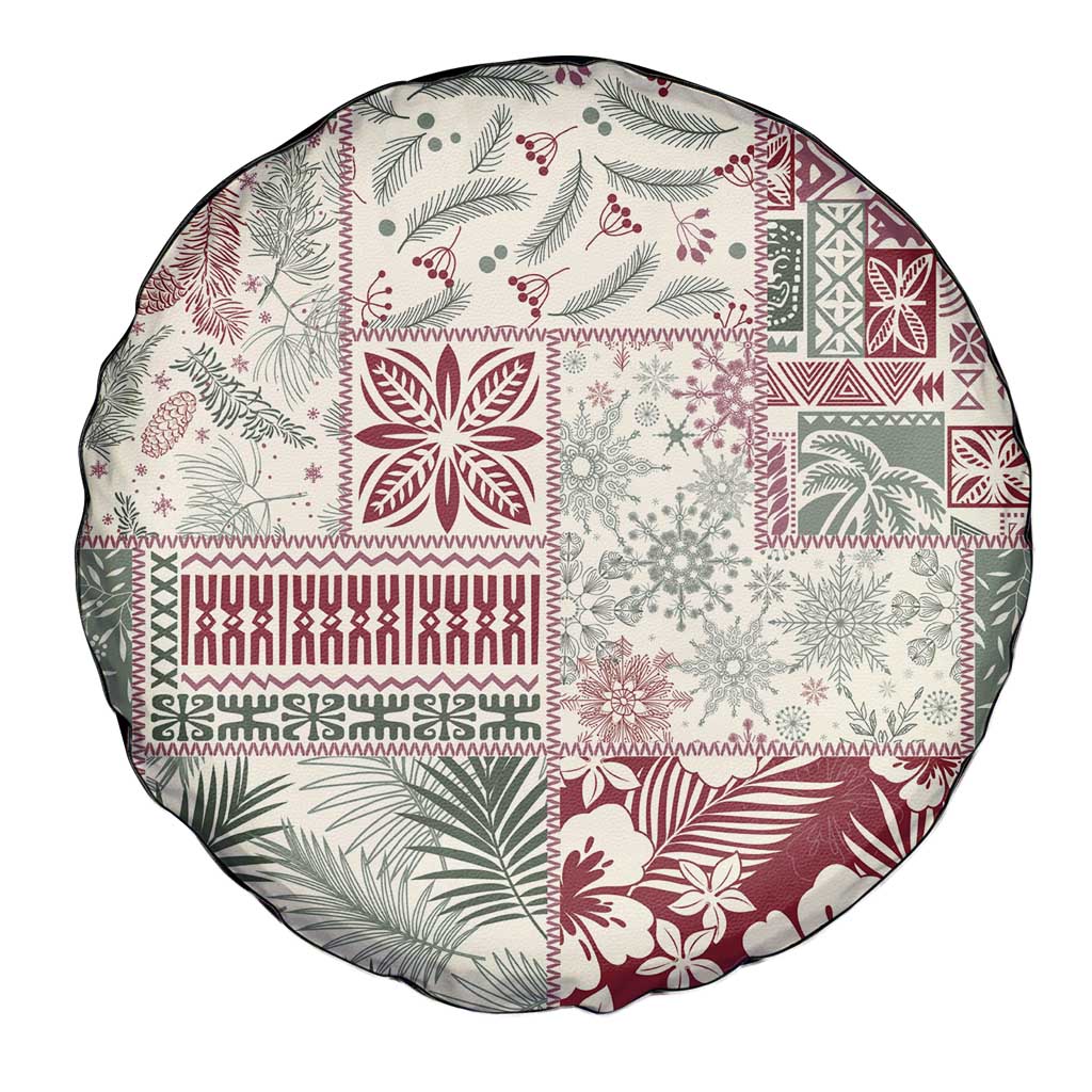 Aloha Hawaii Pastel Christmas Patchwork Spare Tire Cover Classic Style - Polynesian Pride