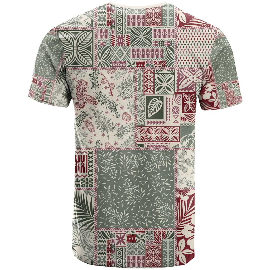 Aloha Hawaii Pastel Christmas Patchwork T Shirt Classic Style - Polynesian Pride