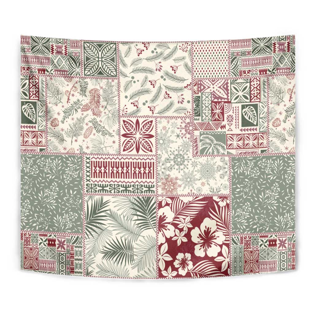 Aloha Hawaii Pastel Christmas Patchwork Tapestry Classic Style - Polynesian Pride