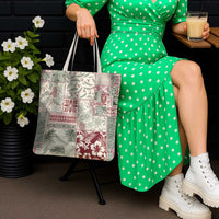 Aloha Hawaii Pastel Christmas Patchwork Tote Bag Classic Style - Polynesian Pride