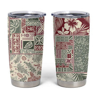 Aloha Hawaii Pastel Christmas Patchwork Tumbler Cup Classic Style - Polynesian Pride