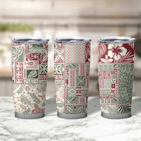 Aloha Hawaii Pastel Christmas Patchwork Tumbler Cup Classic Style - Polynesian Pride