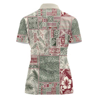 Aloha Hawaii Pastel Christmas Patchwork Women Polo Shirt Classic Style - Polynesian Pride