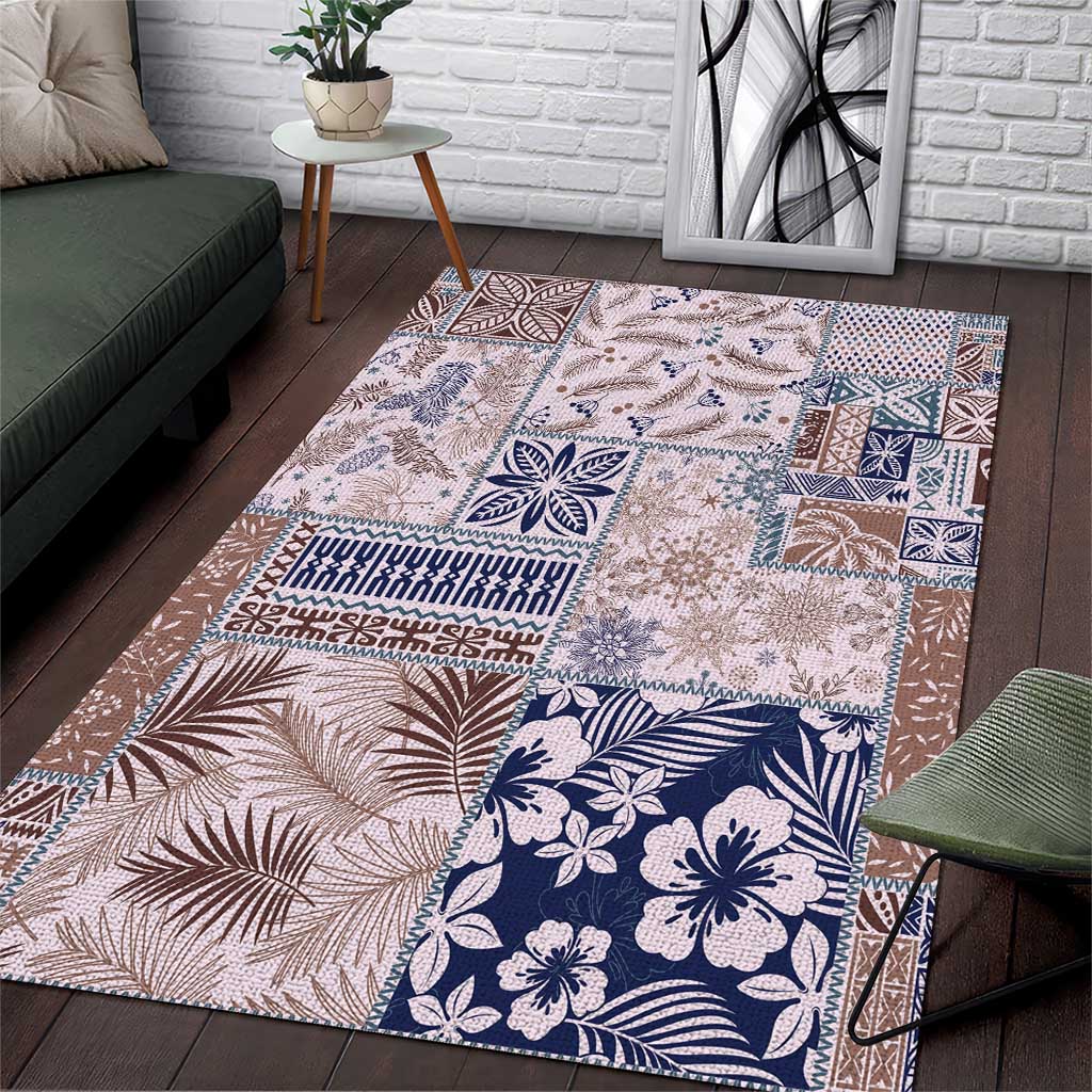 Aloha Hawaii Pastel Christmas Patchwork Area Rug Rustic Style - Polynesian Pride