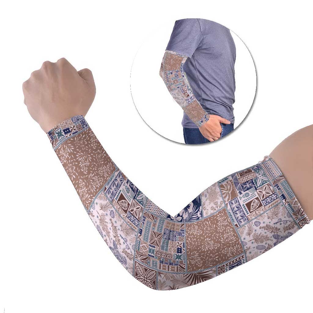 Aloha Hawaii Pastel Christmas Patchwork Arm Sleeves Rustic Style - Polynesian Pride