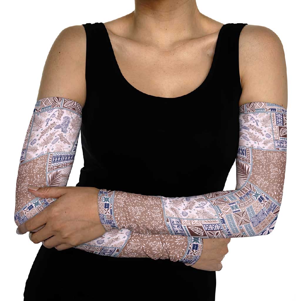 Aloha Hawaii Pastel Christmas Patchwork Arm Sleeves Rustic Style - Polynesian Pride