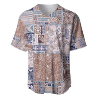Aloha Hawaii Pastel Christmas Patchwork Baseball Jersey Rustic Style - Polynesian Pride