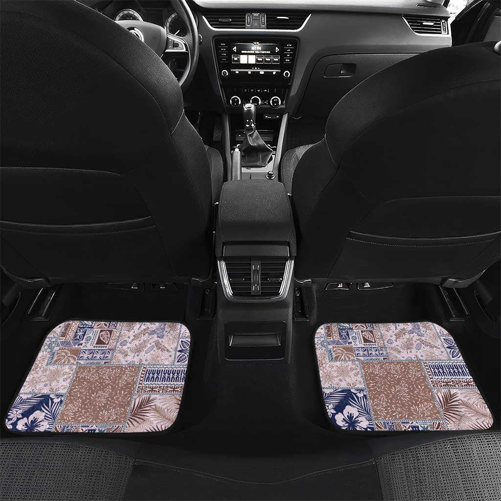 Aloha Hawaii Pastel Christmas Patchwork Car Mats Rustic Style - Polynesian Pride
