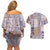 Aloha Hawaii Pastel Christmas Patchwork Couples Matching Off Shoulder Short Dress and Hawaiian Shirt Rustic Style - Polynesian Pride